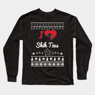 Merry Christmas SHIH TZUS Long Sleeve T-Shirt